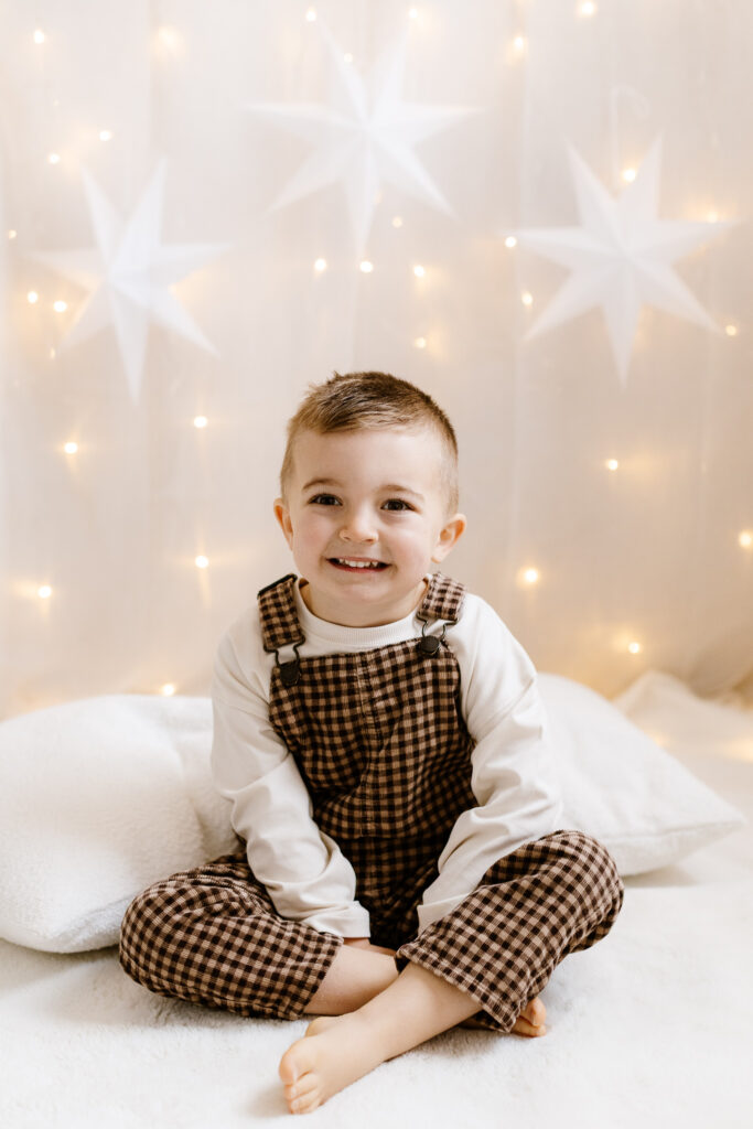 stars and fairy lights and little boy