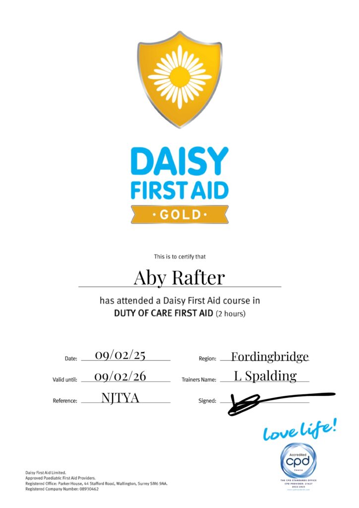 First Aid Certificate