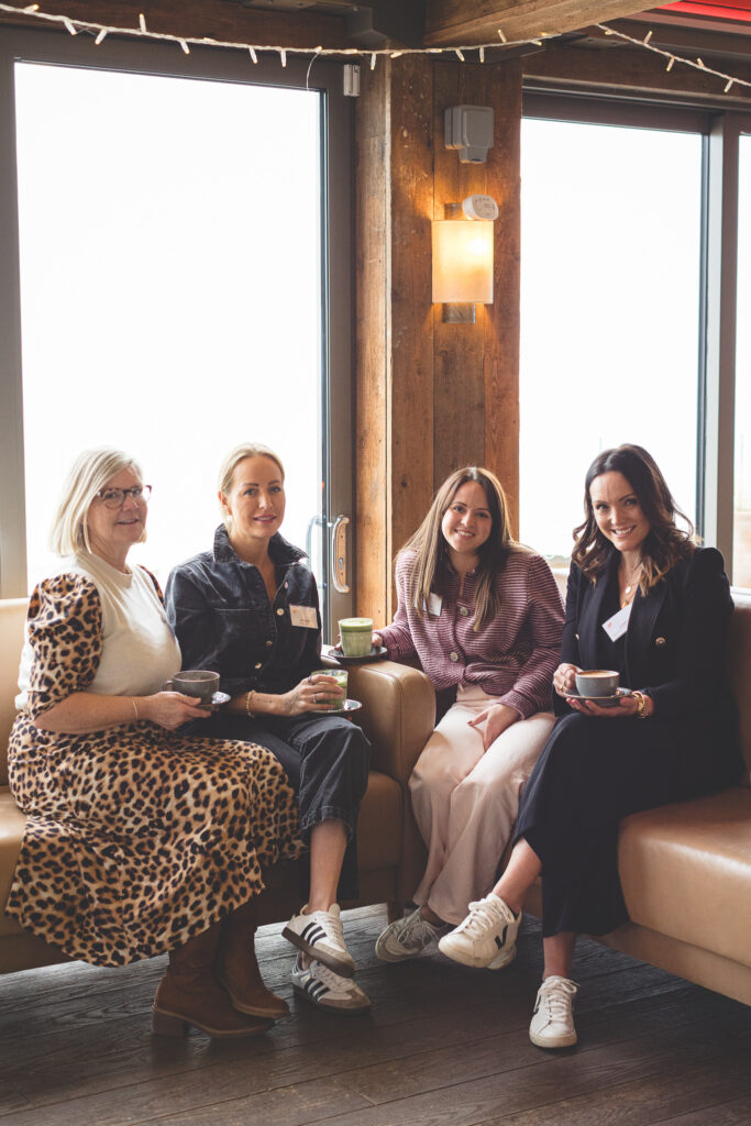 Four ladies hosting brunch