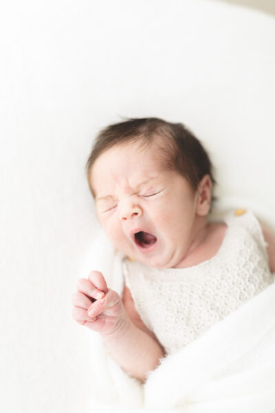Yawning Newborn baby