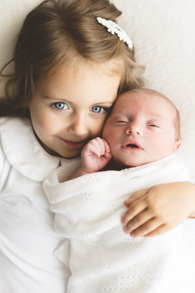 Sister at Newborn Photoshoot