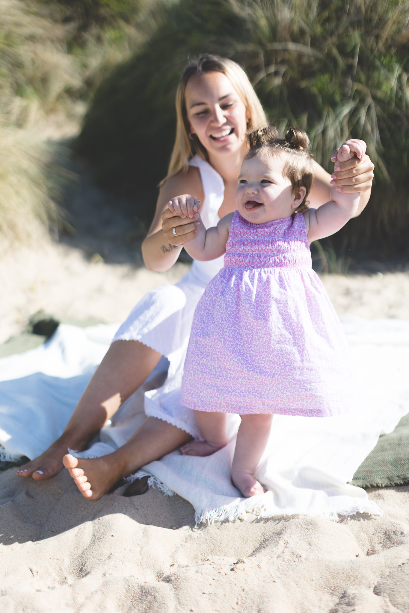 Fun Beach Baby Photo Session