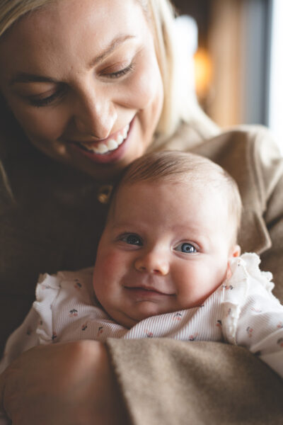 Smiling Mum and Baby